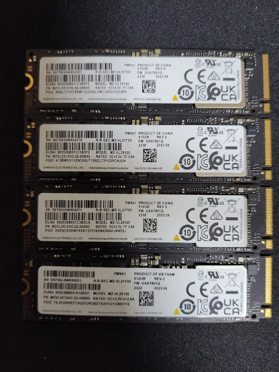 컴퓨터 저장장치 삼성 NVME SSD PM9A1 512GB